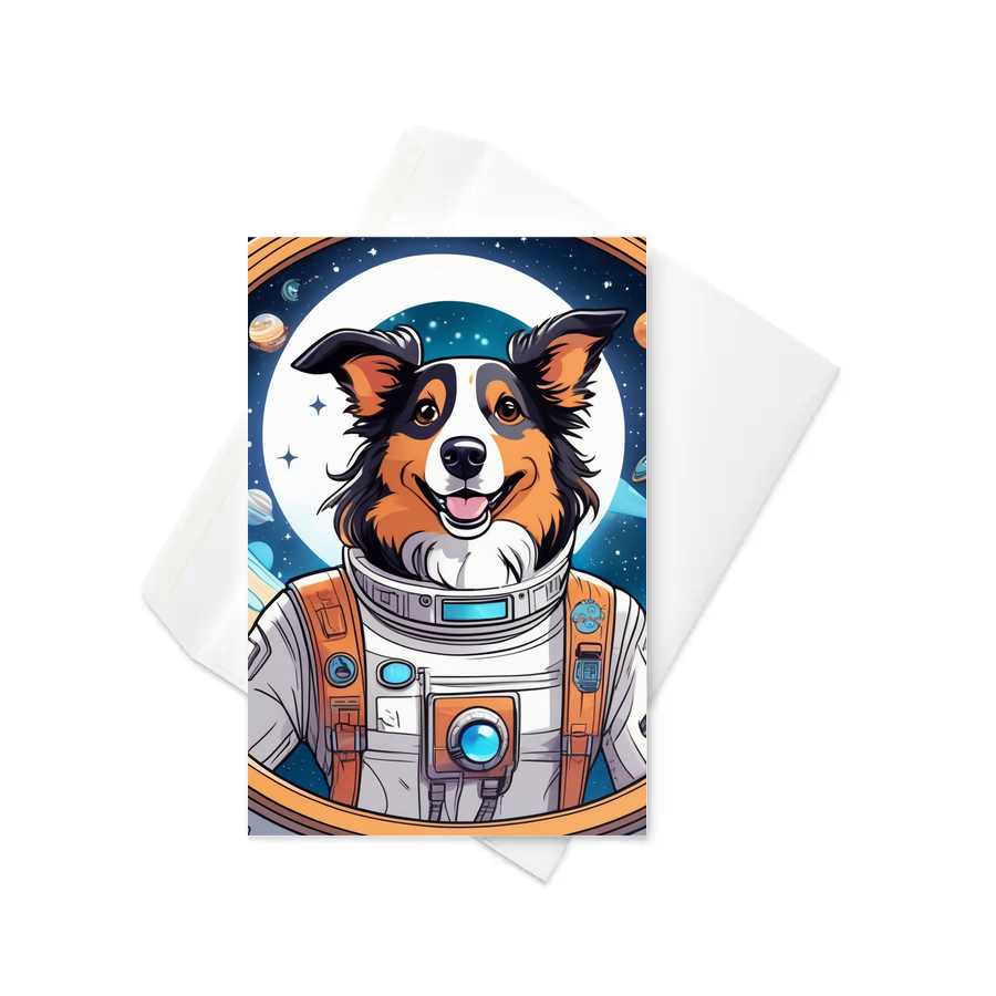 PugMug Custom Collie Greeting Card