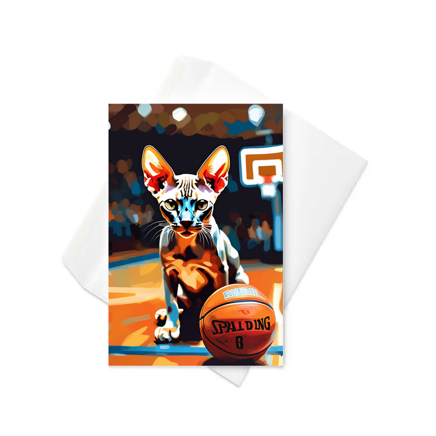 PugMug Custom Tabby Sphynx Cat Greeting Card