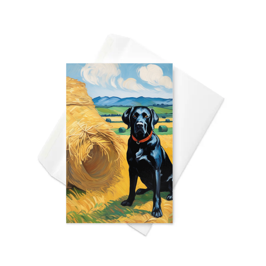 PugMug Custom Black Labrador Retriever Greeting Card