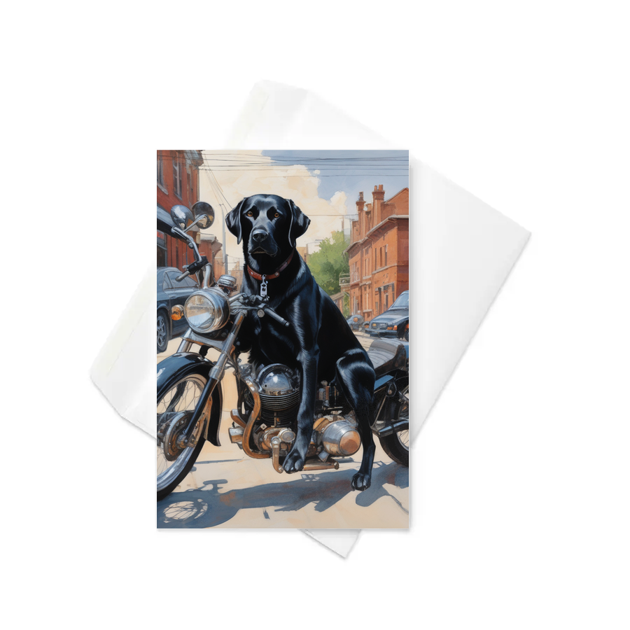 PugMug Custom Black Labrador Retriever Greeting Card