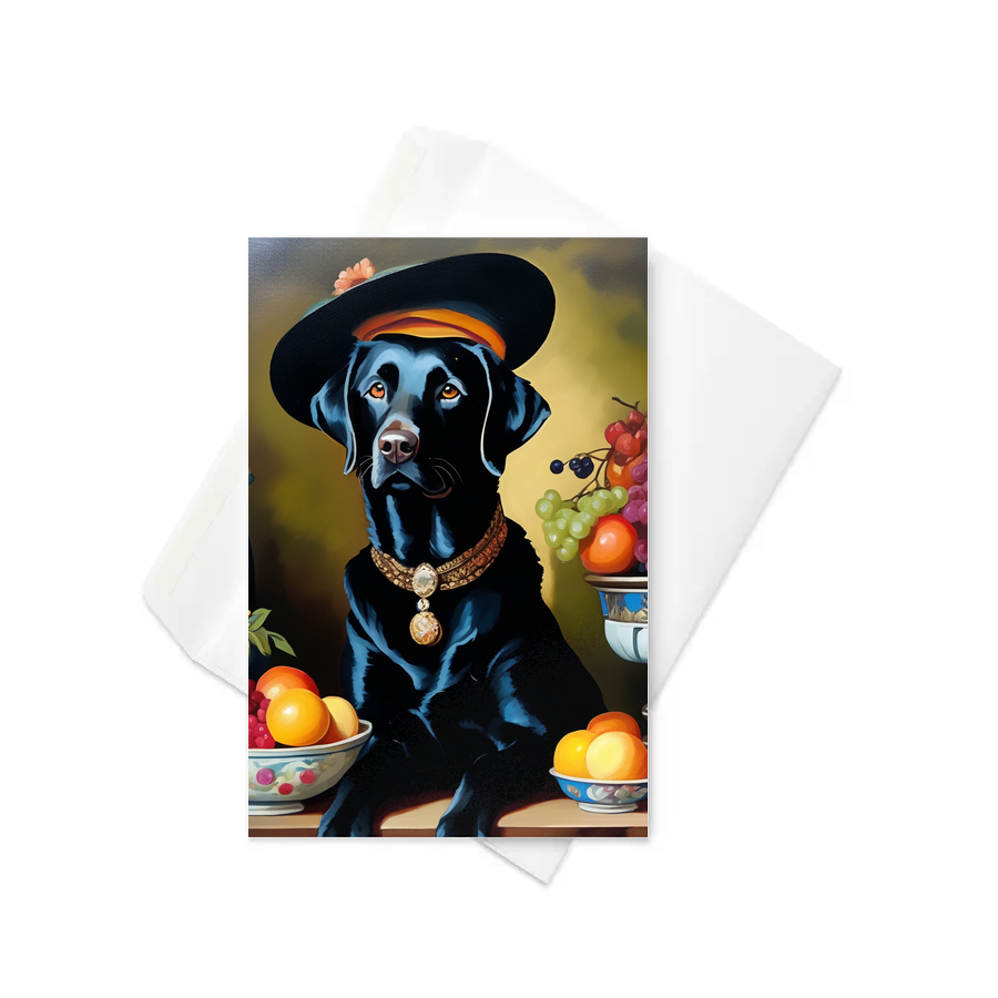 PugMug Custom Black Labrador Retriever Greeting Card
