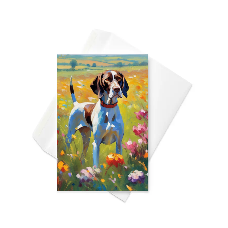 PugMug Custom Pointer Dog Greeting Card
