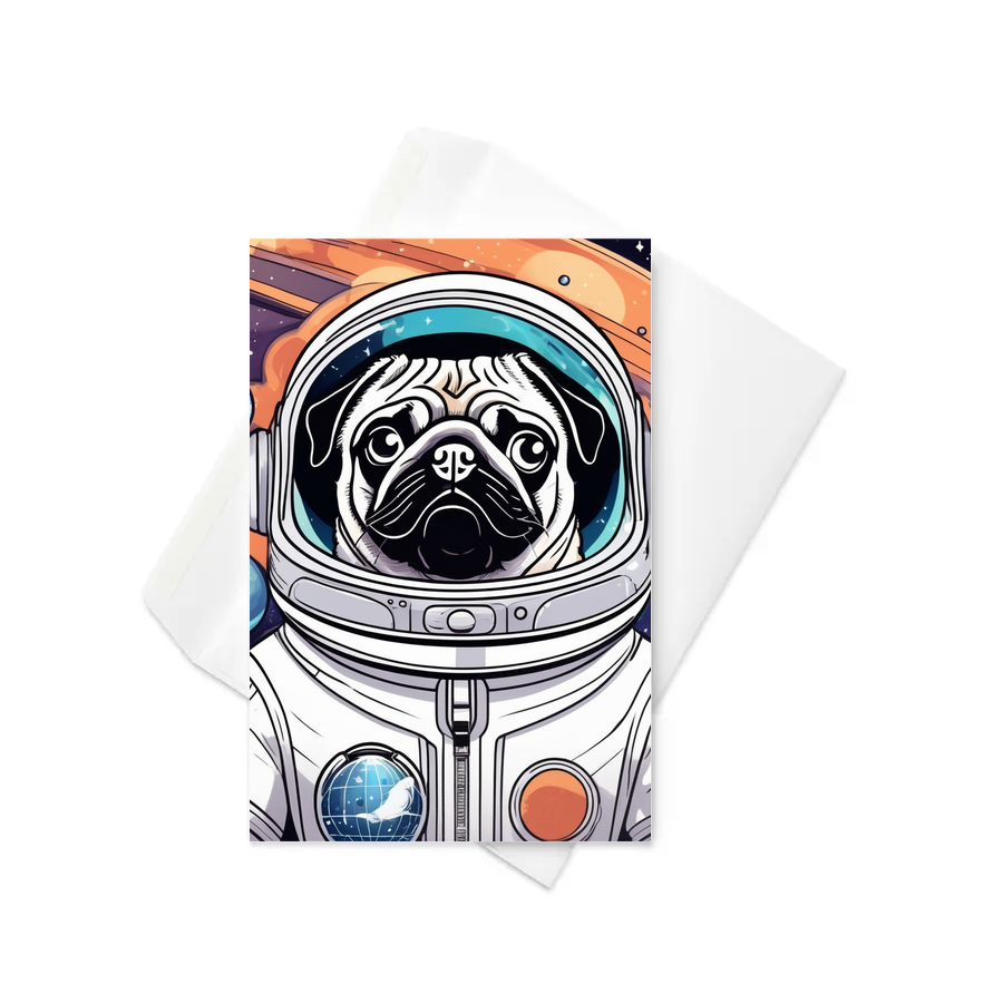 PugMug Custom Pug Greeting Card