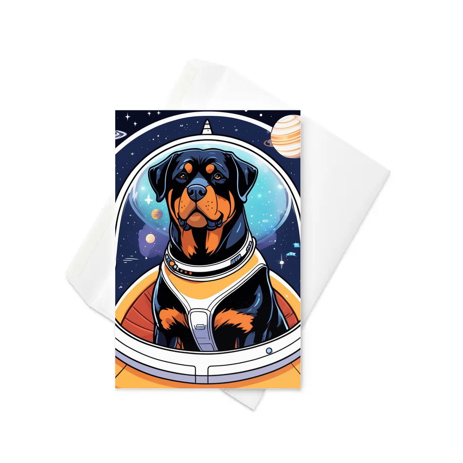 PugMug Custom Rottweiler Greeting Card