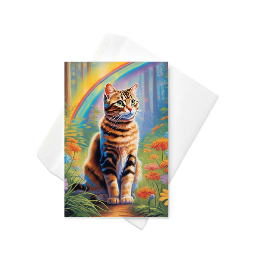 PugMug Custom Tabby Scottish Fold Cat Greeting Card