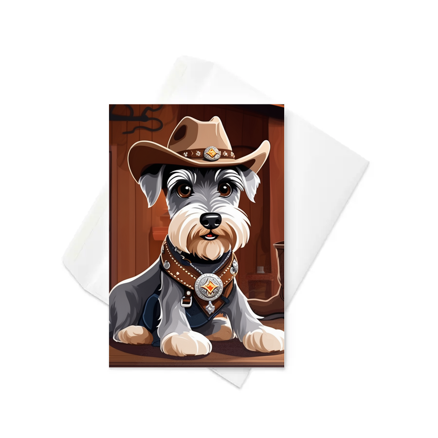 PugMug Custom Miniature Schnauzer Greeting Card