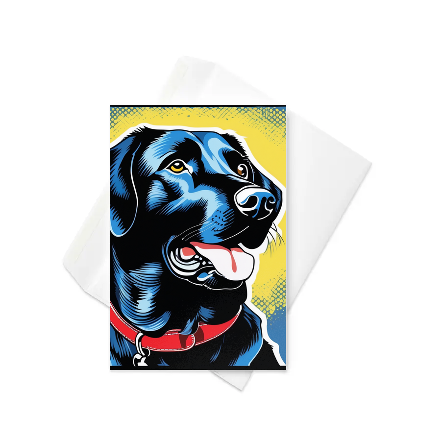 PugMug Custom Black Labrador Retriever Greeting Card