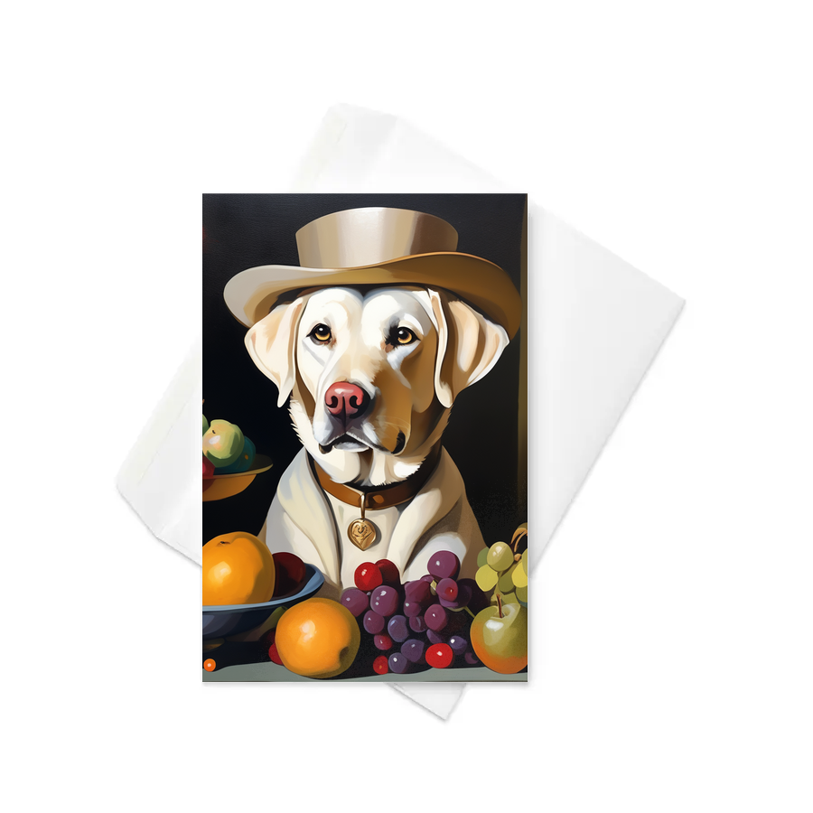 PugMug Custom White Labrador Retriever Greeting Card