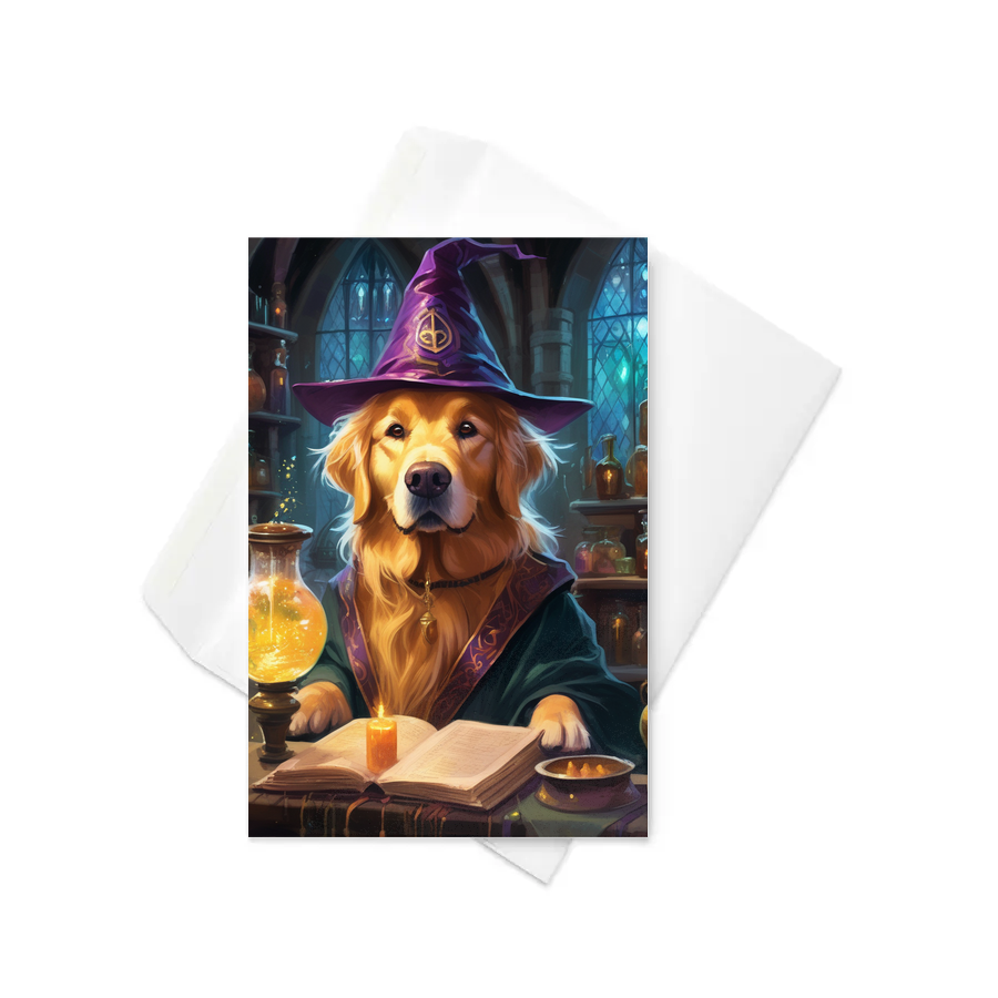 PugMug Custom Golden Retriever Greeting Card