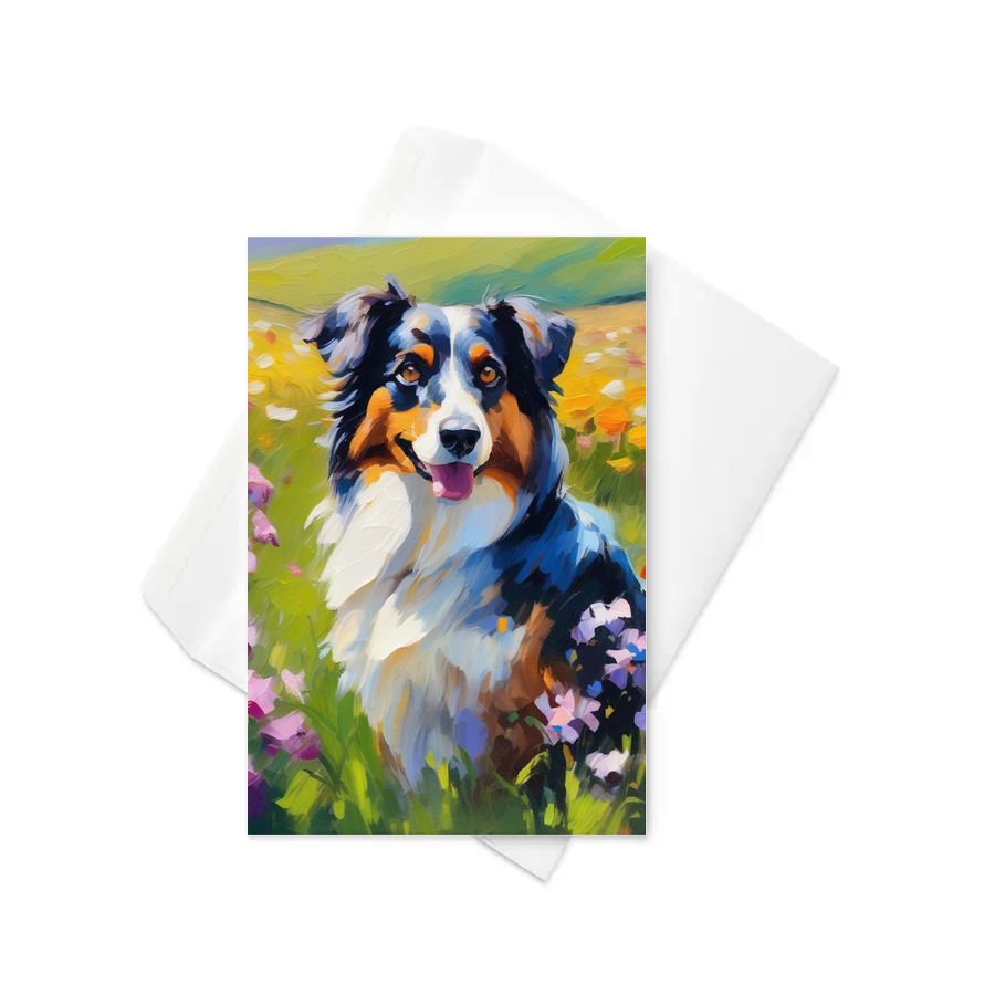 PugMug Custom Miniature American Shepherd Greeting Card