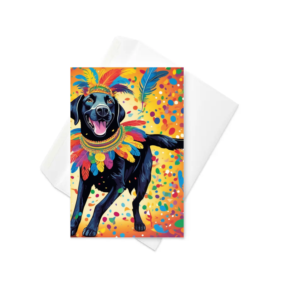 PugMug Custom Black Labrador Retriever Greeting Card