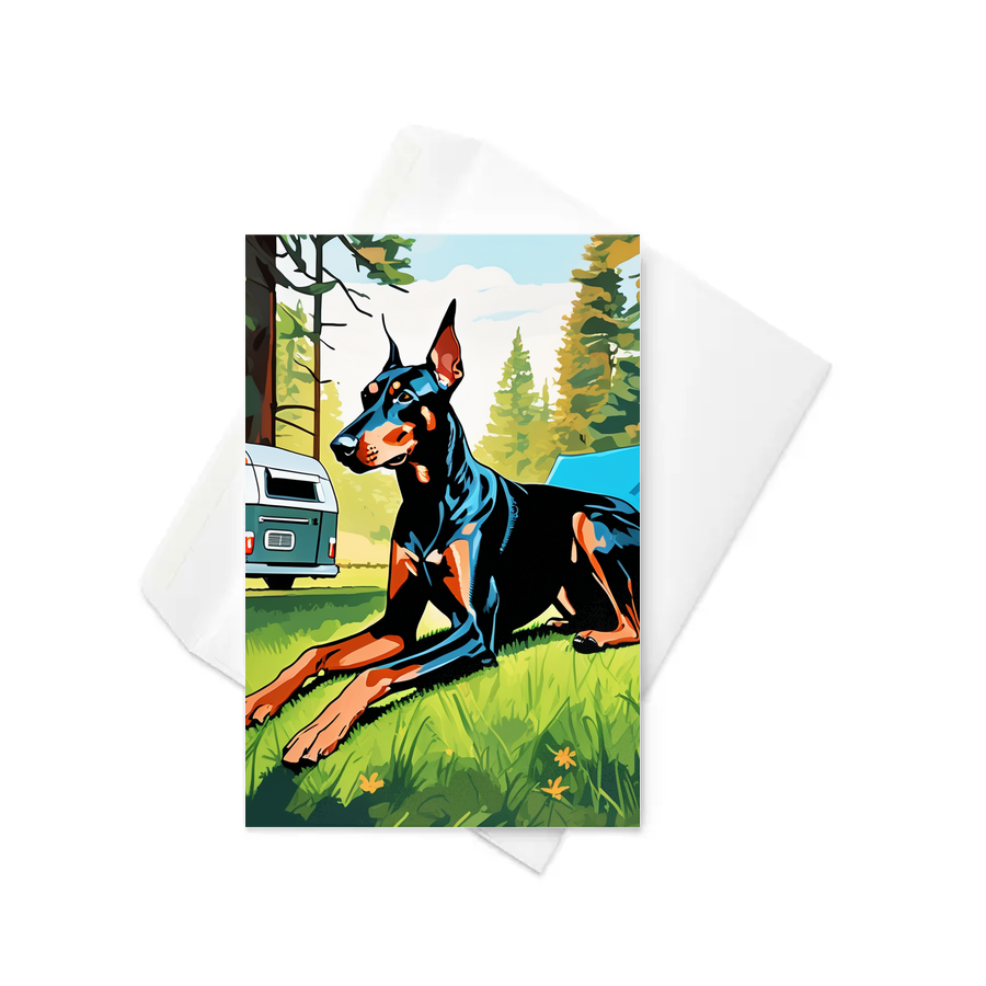 PugMug Custom Doberman Pinscher Greeting Card