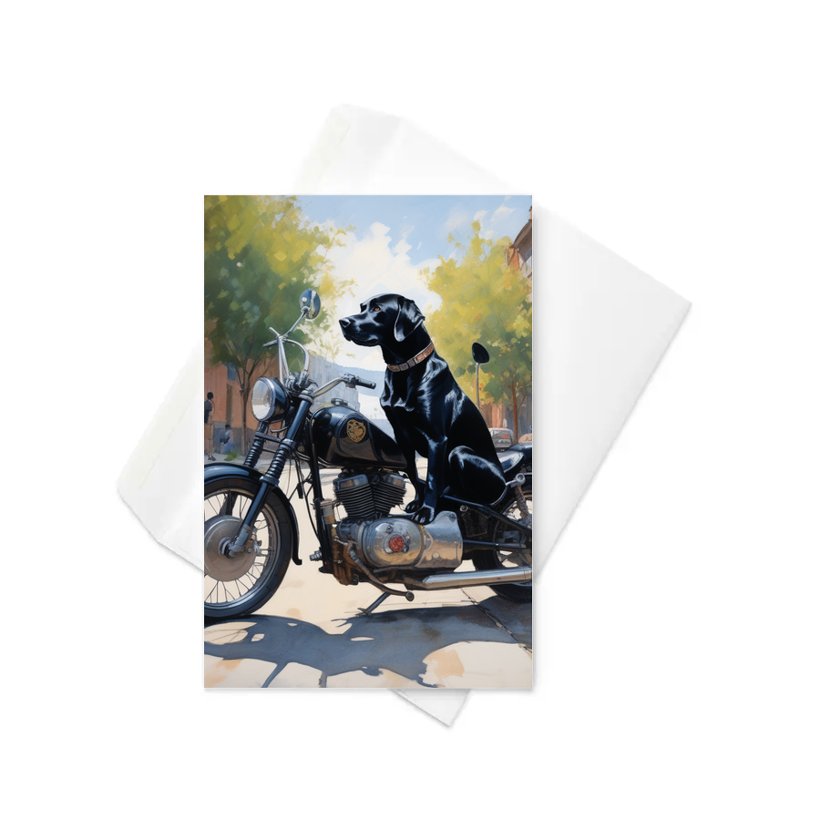 PugMug Custom Black Labrador Retriever Greeting Card