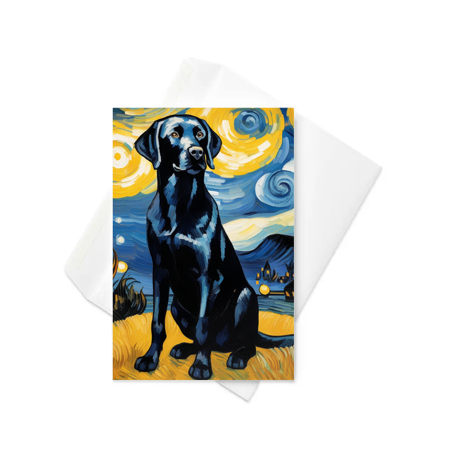 PugMug Custom Black Labrador Retriever Greeting Card