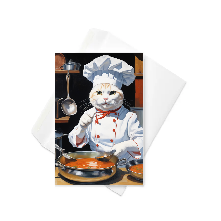 PugMug Custom White Companion Cat Greeting Card