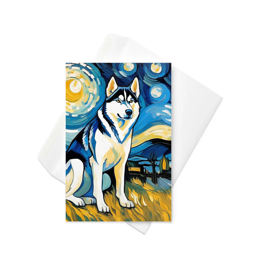 PugMug Custom Siberian Husky Greeting Card