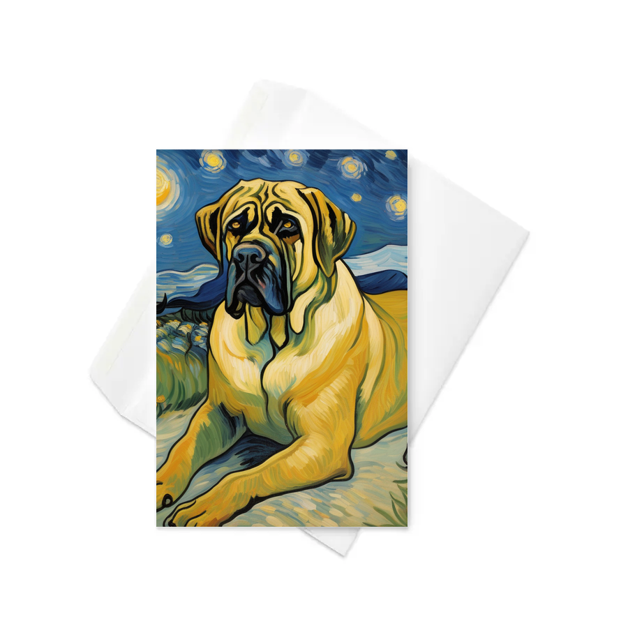 PugMug Custom Mastiff Greeting Card