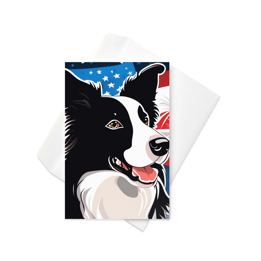 PugMug Custom Border Collie Greeting Card