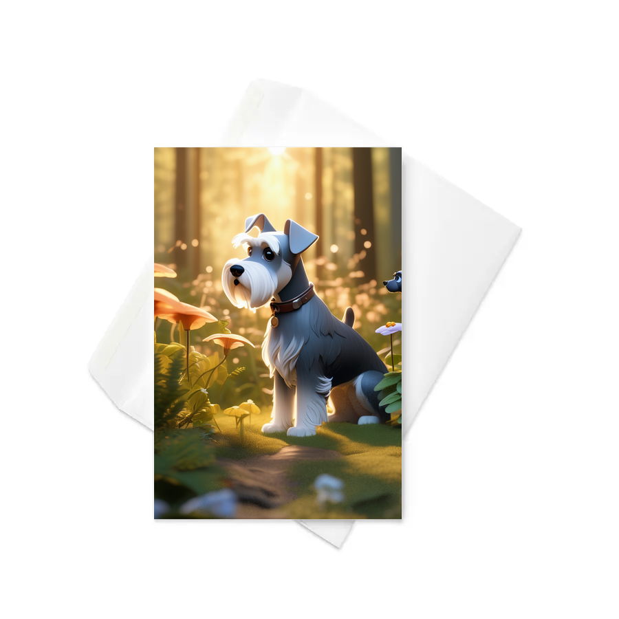 PugMug Custom Miniature Schnauzer Greeting Card