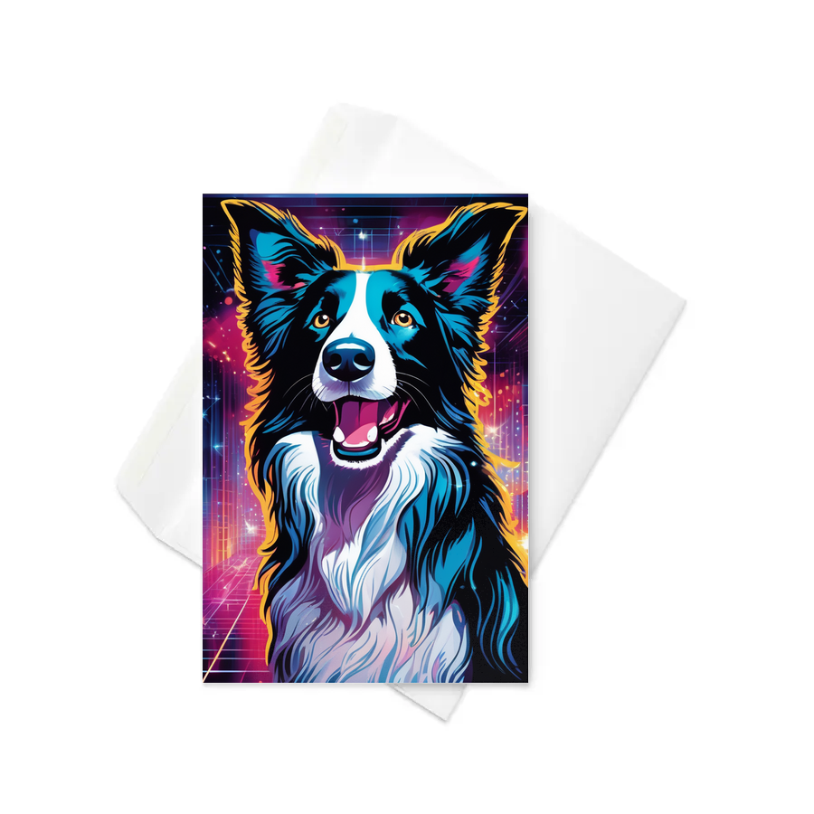 PugMug Custom Border Collie Greeting Card