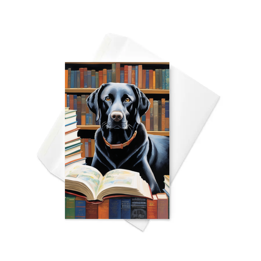 PugMug Custom Black Labrador Retriever Greeting Card