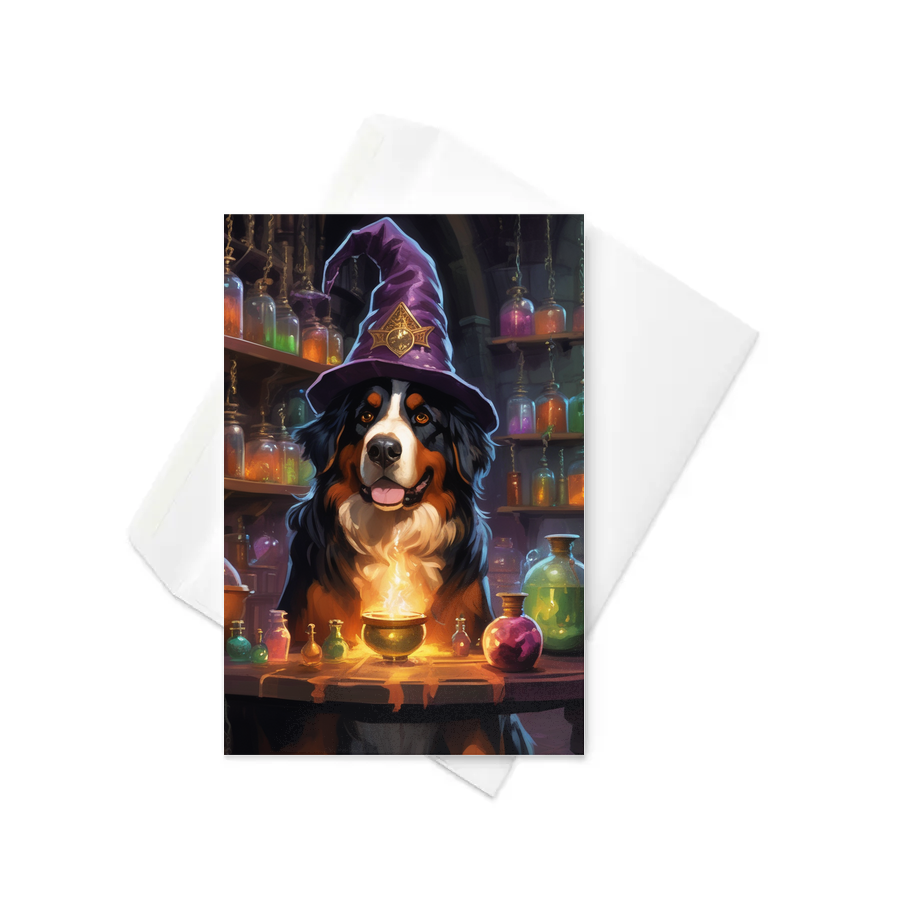 PugMug Custom Bernese Mountain Dog Greeting Card