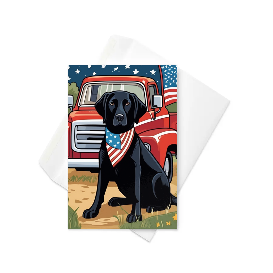 PugMug Custom Black Labrador Retriever Greeting Card