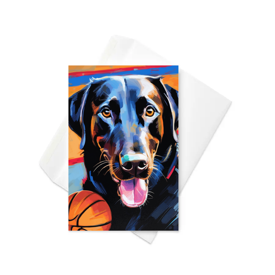 PugMug Custom Black Labrador Retriever Greeting Card