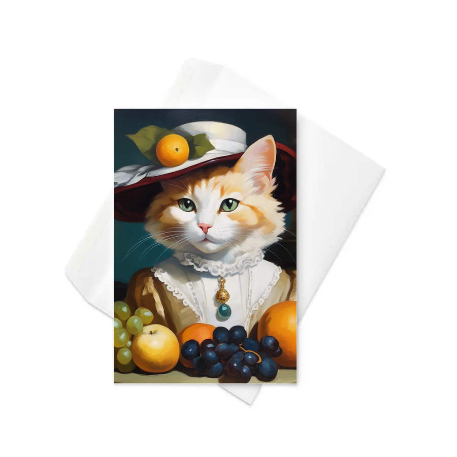 PugMug Custom White Companion Cat Greeting Card