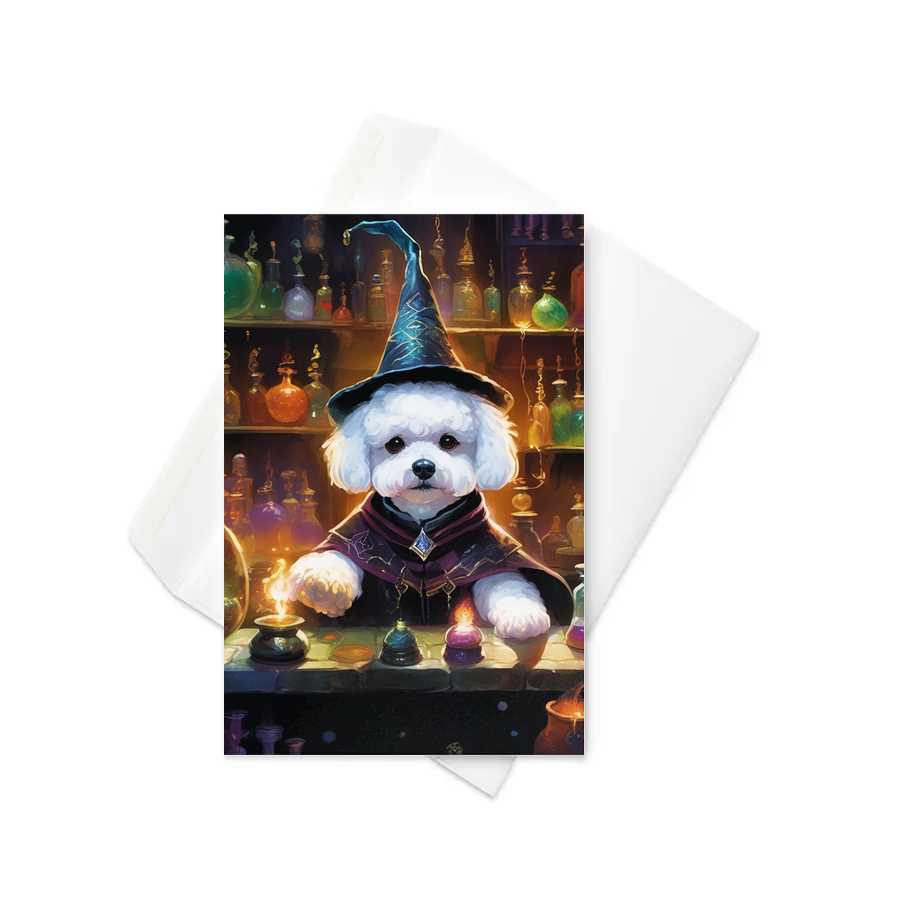 PugMug Custom Bichons Frise Greeting Card