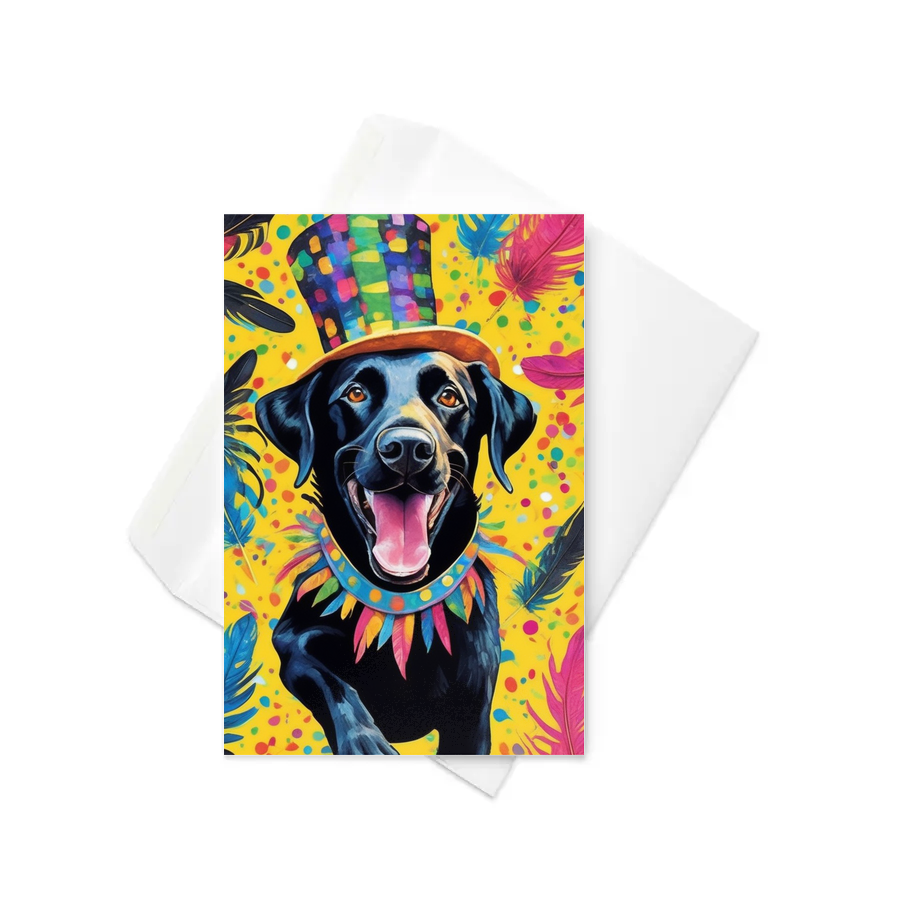 PugMug Custom Black Labrador Retriever Greeting Card