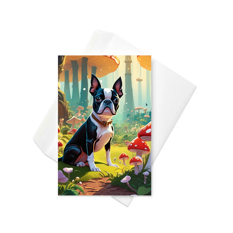 PugMug Custom Boston Terrier Greeting Card