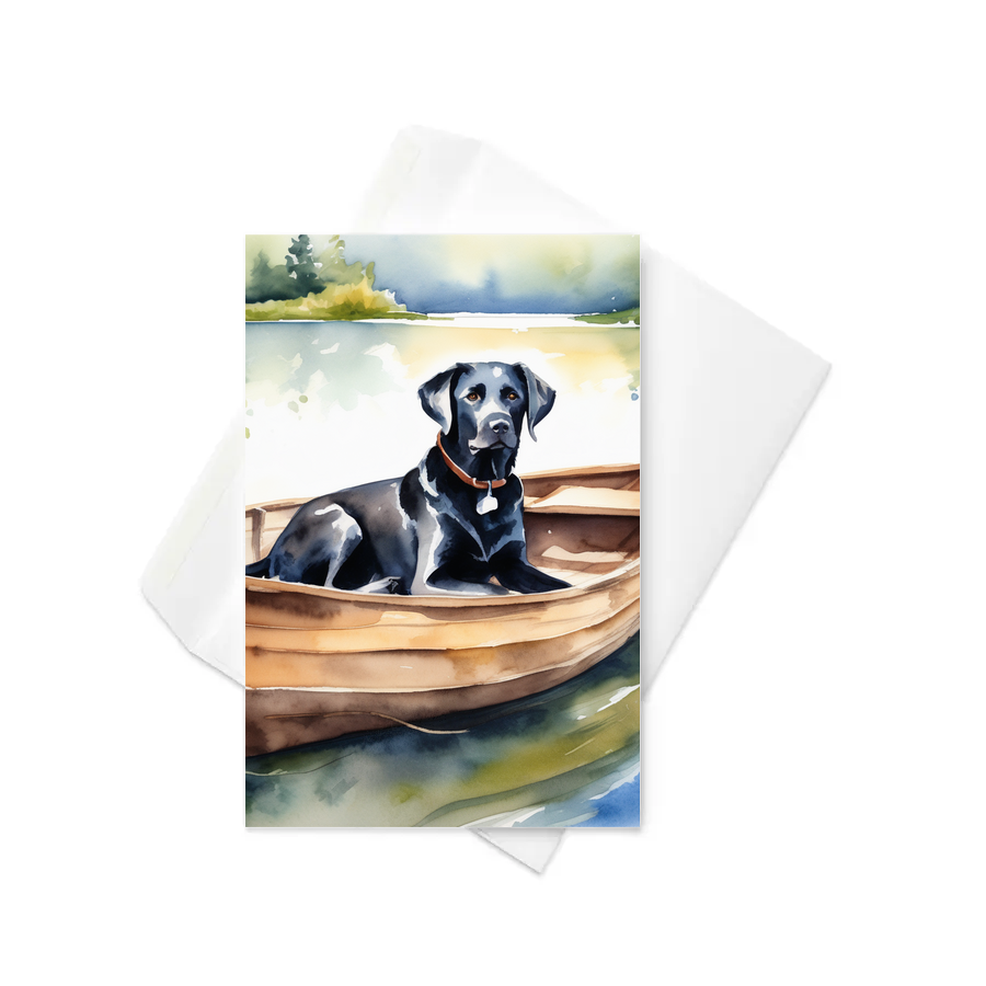 PugMug Custom Black Labrador Retriever Greeting Card