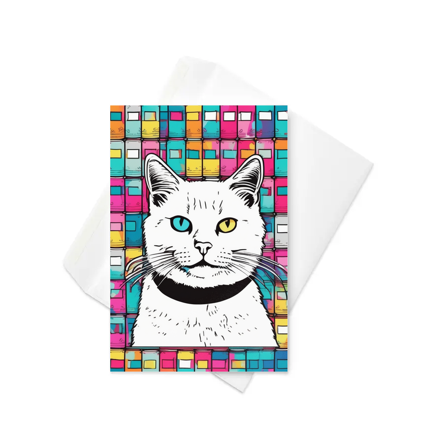 PugMug Custom White Companion Cat Greeting Card