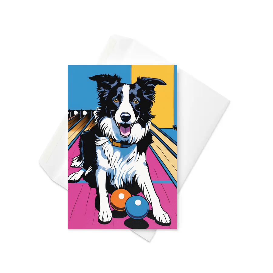 PugMug Custom Border Collie Greeting Card