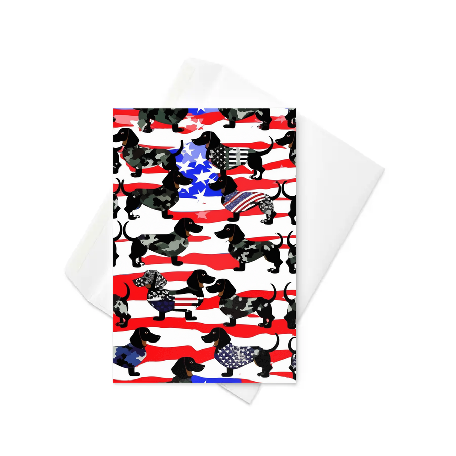PugMug Custom Black Dachshund Greeting Card