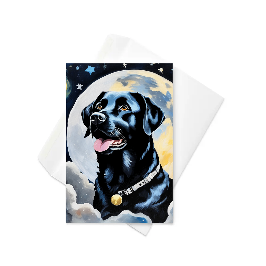 PugMug Custom Black Labrador Retriever Greeting Card