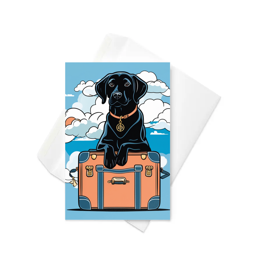 PugMug Custom Black Labrador Retriever Greeting Card