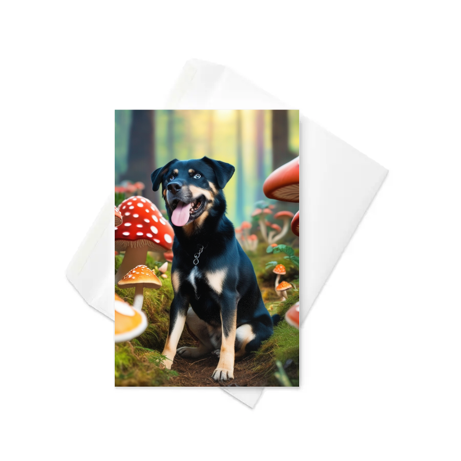 PugMug Custom Blue Greeting Card