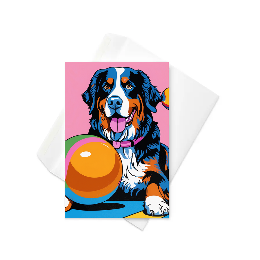 PugMug Custom Bernese Mountain Dog Greeting Card