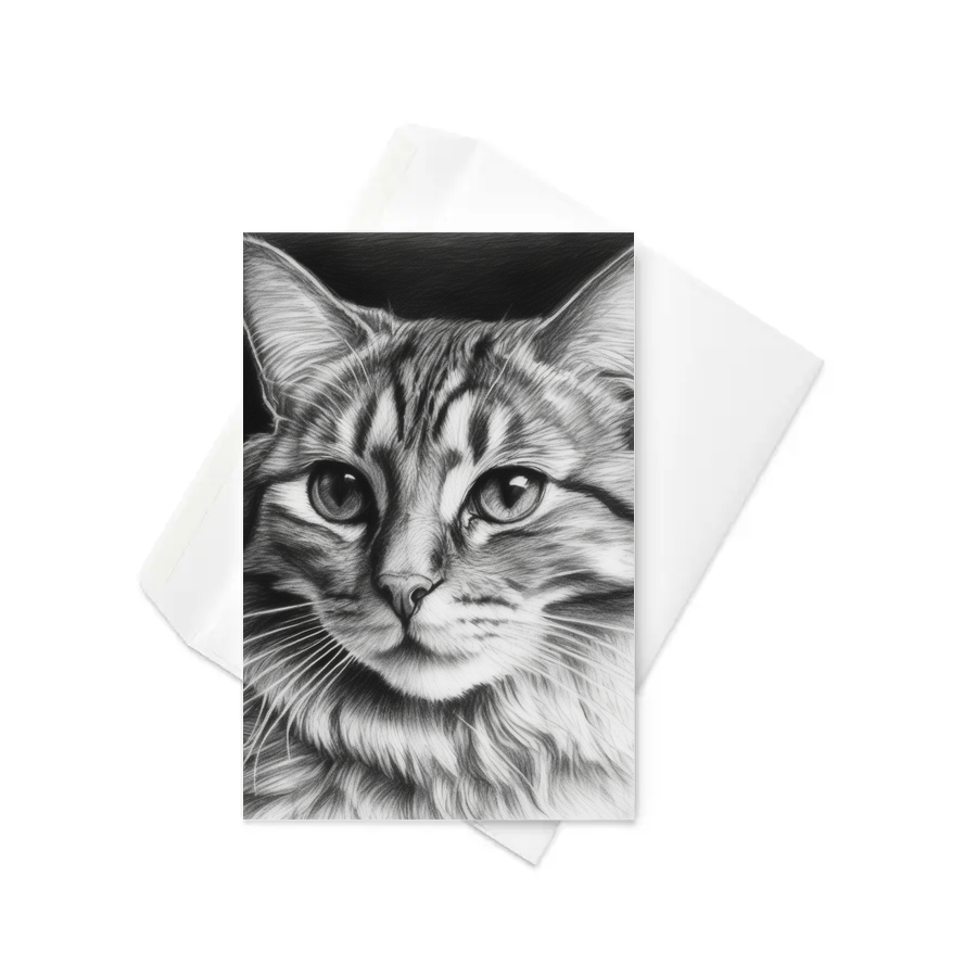 PugMug Custom Tabby Companion Cat Greeting Card