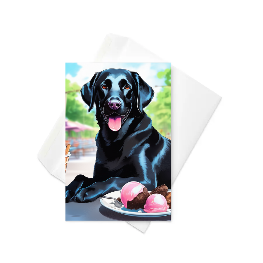PugMug Custom Black Labrador Retriever Greeting Card