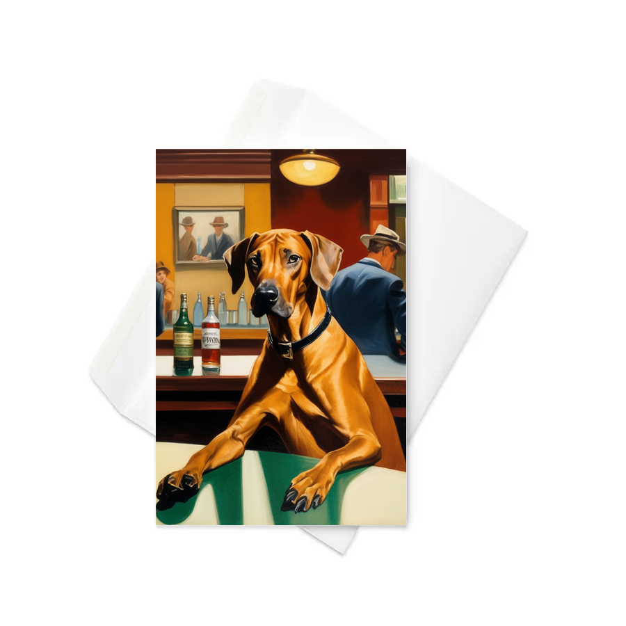 PugMug Custom Rhodesian Ridgeback Greeting Card