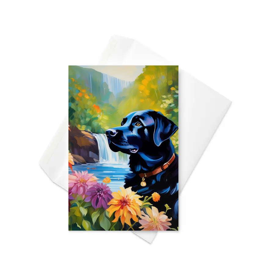 PugMug Custom Black Labrador Retriever Greeting Card
