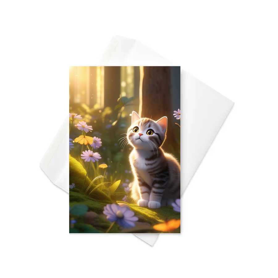 PugMug Custom Tabby Scottish Fold Cat Greeting Card