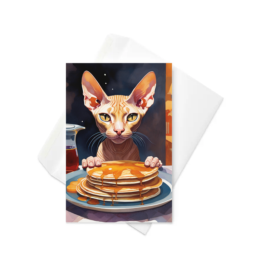 PugMug Custom Tabby Sphynx Cat Greeting Card