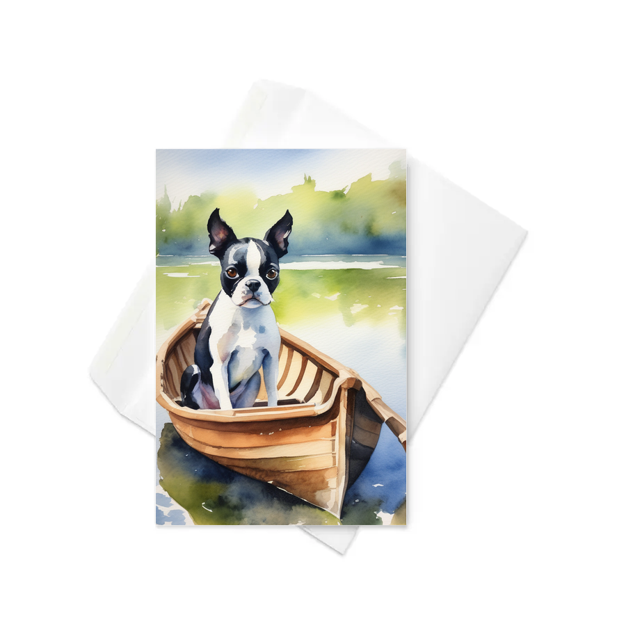 PugMug Custom Boston Terrier Greeting Card