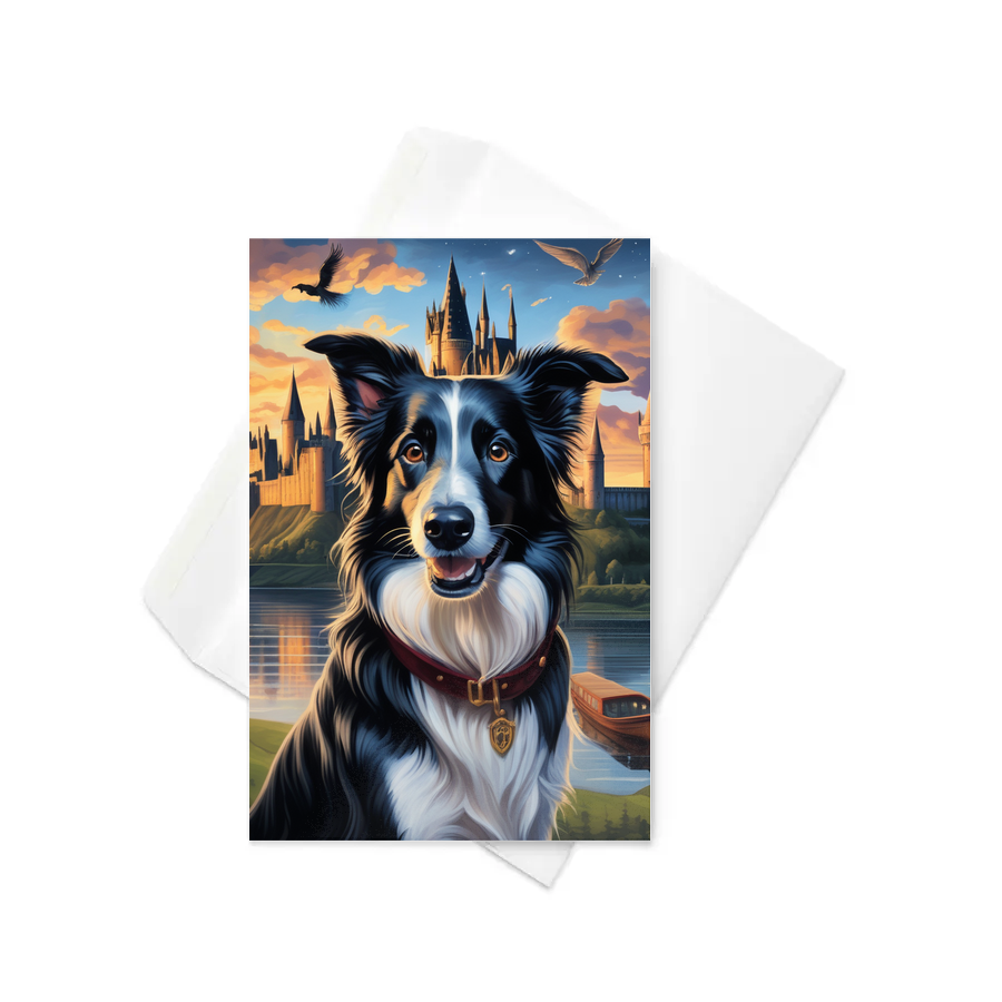 PugMug Custom Border Collie Greeting Card