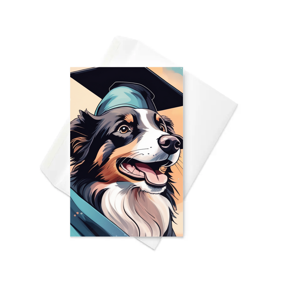 PugMug Custom Border Collie Greeting Card