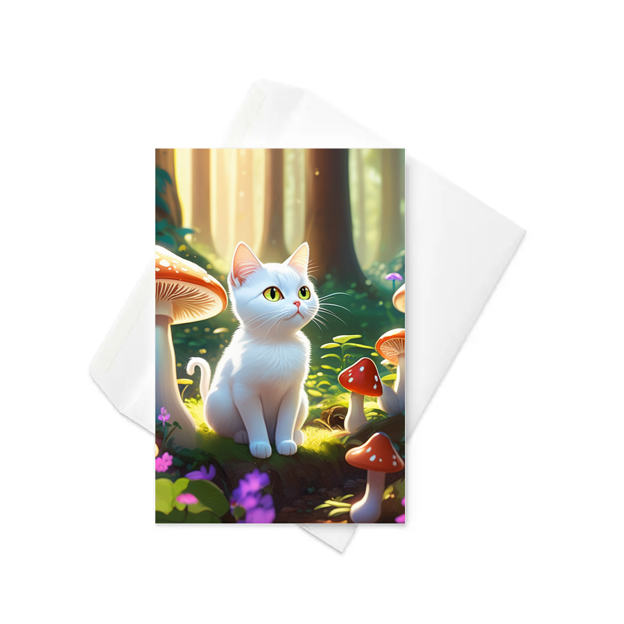 PugMug Custom White Companion Cat Greeting Card